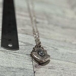 Brighton Padlock Elegant Silver Pendant Necklace